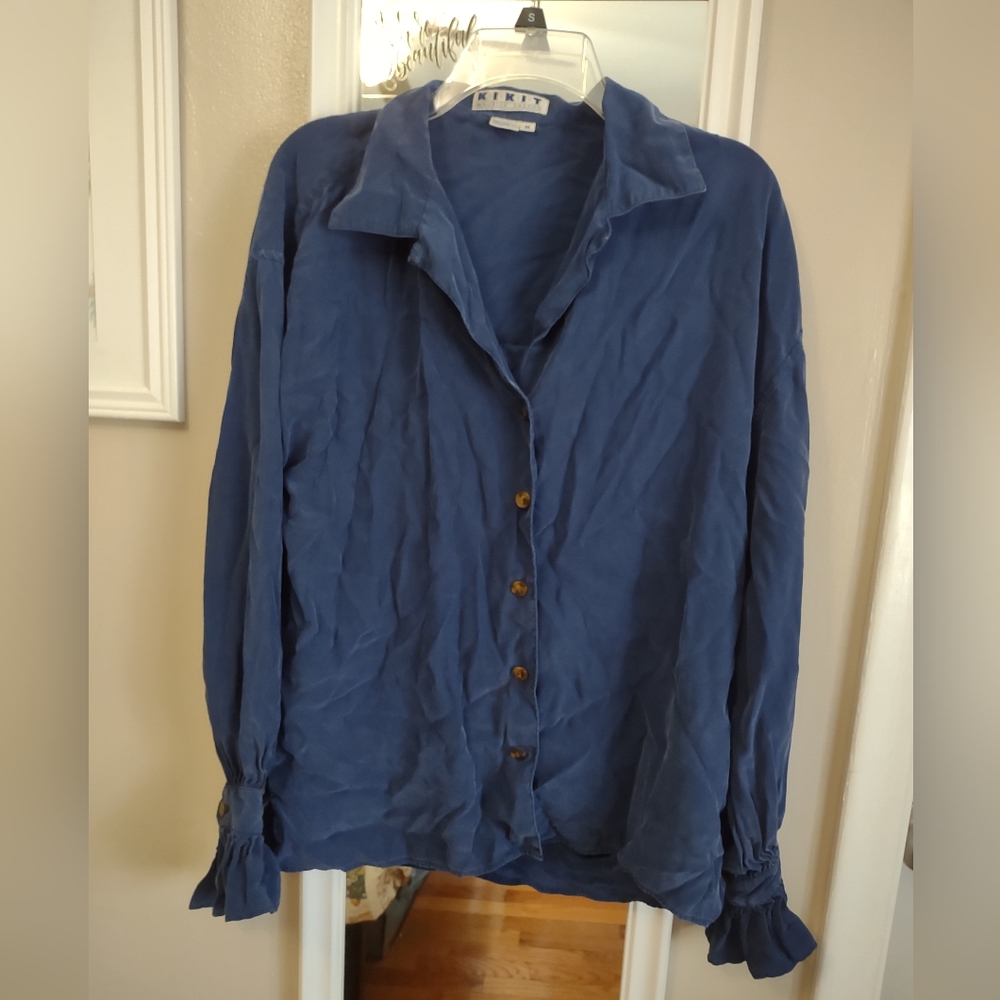 Kikit Maurice Sasson women's vintage silk blouse